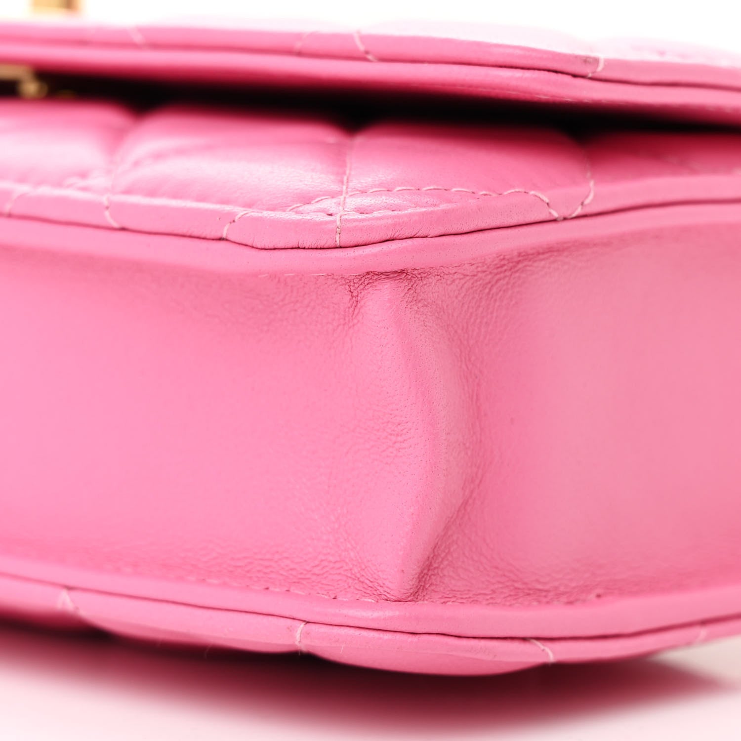 Chanel Lambskin Quilted CC Pearl Crush Wallet on Chain WOC Pink 11 of 12