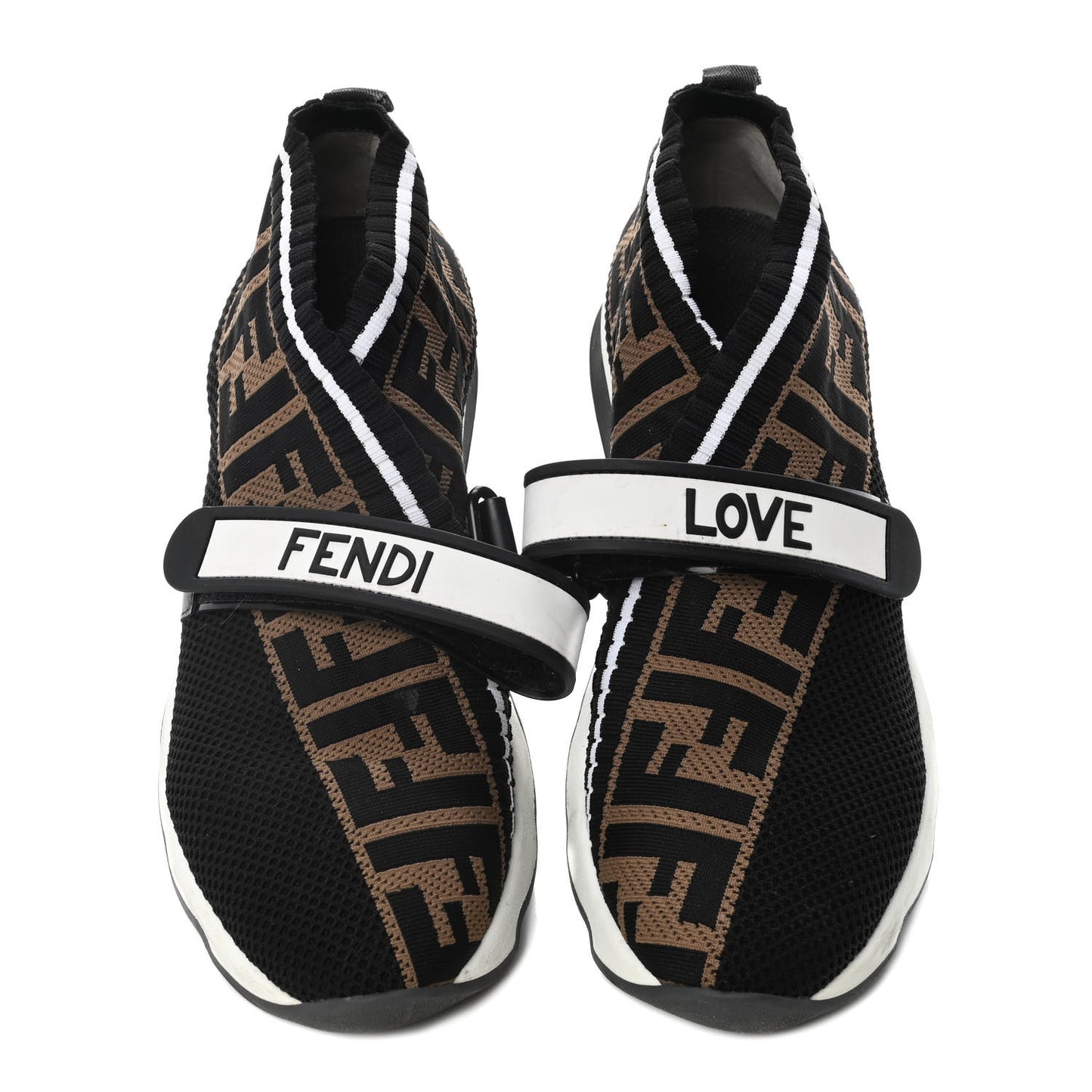 Stretch Yarn FF Stiff Band Rockoko Sneakers 39 Black White Tobacco
