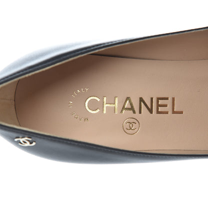 Chanel Lambskin Camellia Pumps 37.5 Dark Grey 6 of 9