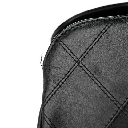 Chanel Calfskin Stitched XL Weekender Black 15 of 21