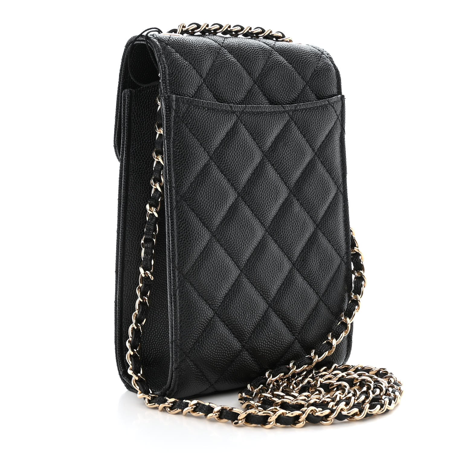 Chanel Caviar Quilted Classic Phone Holder Black 3 of 11