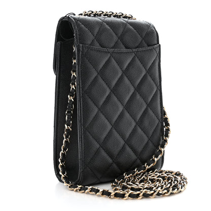 Chanel Caviar Quilted Classic Phone Holder Black 3 of 11