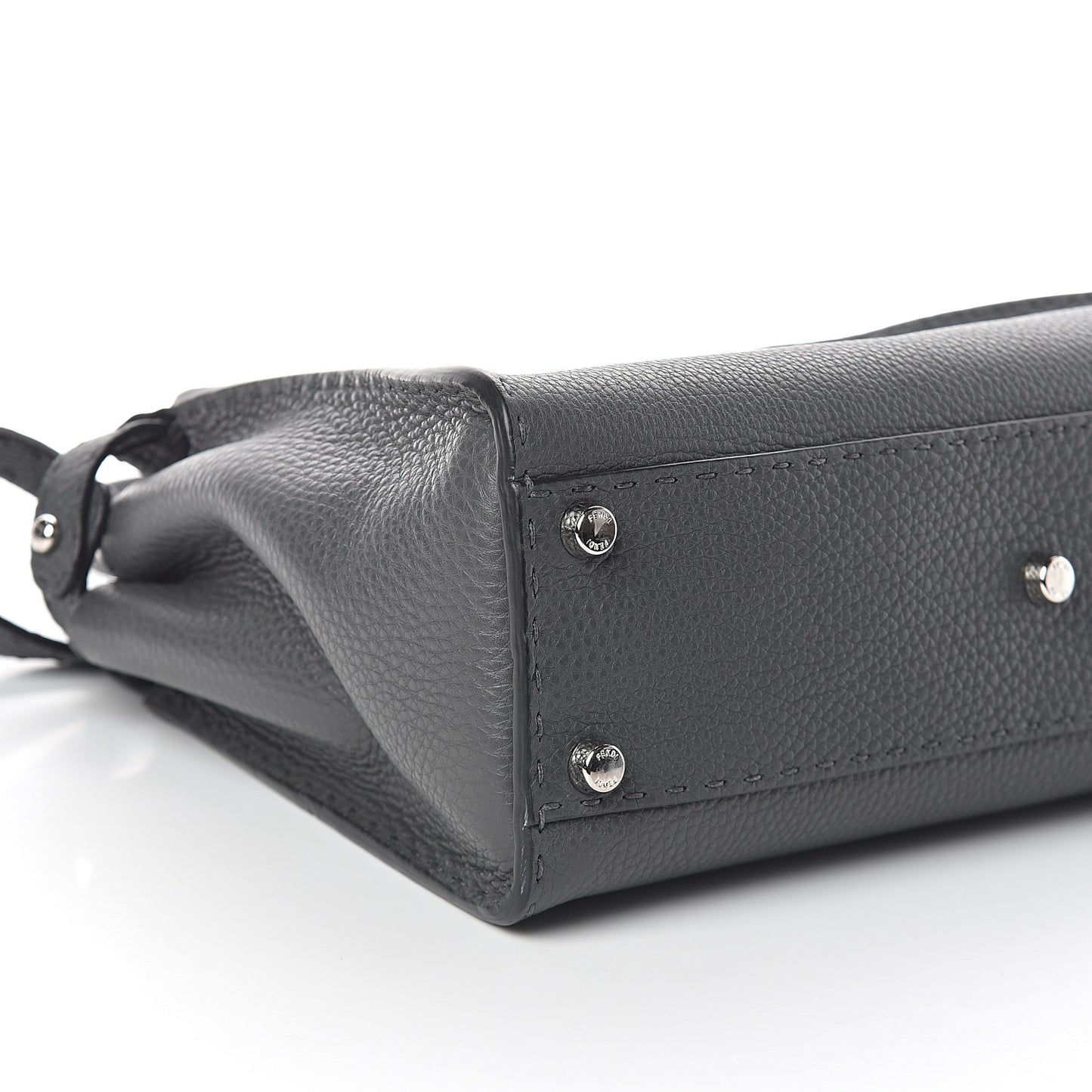 Cuoio Romano Selleria Bi-Color Medium Peekaboo Iconic Satchel Asfalto Latte