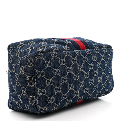 Gucci Denim GG Monogram Web Medium Vanity Blue 4 of 11