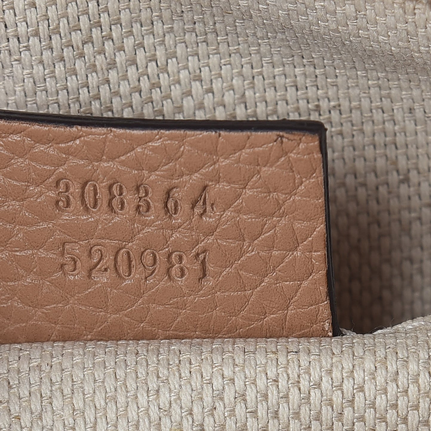 Pebbled Calfskin Small Soho Disco Bag Rose Beige