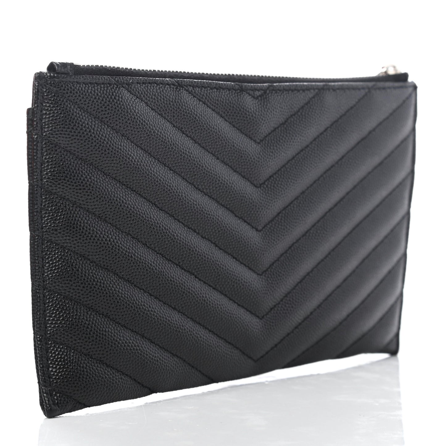 Grain De Poudre Chevron Monogram Bill Pouch Black