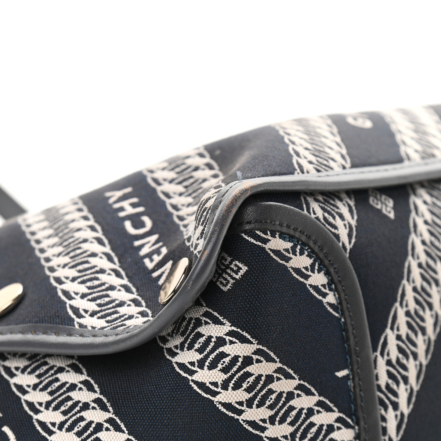 Canvas Jacquard Medium Bond Tote Oil Blue