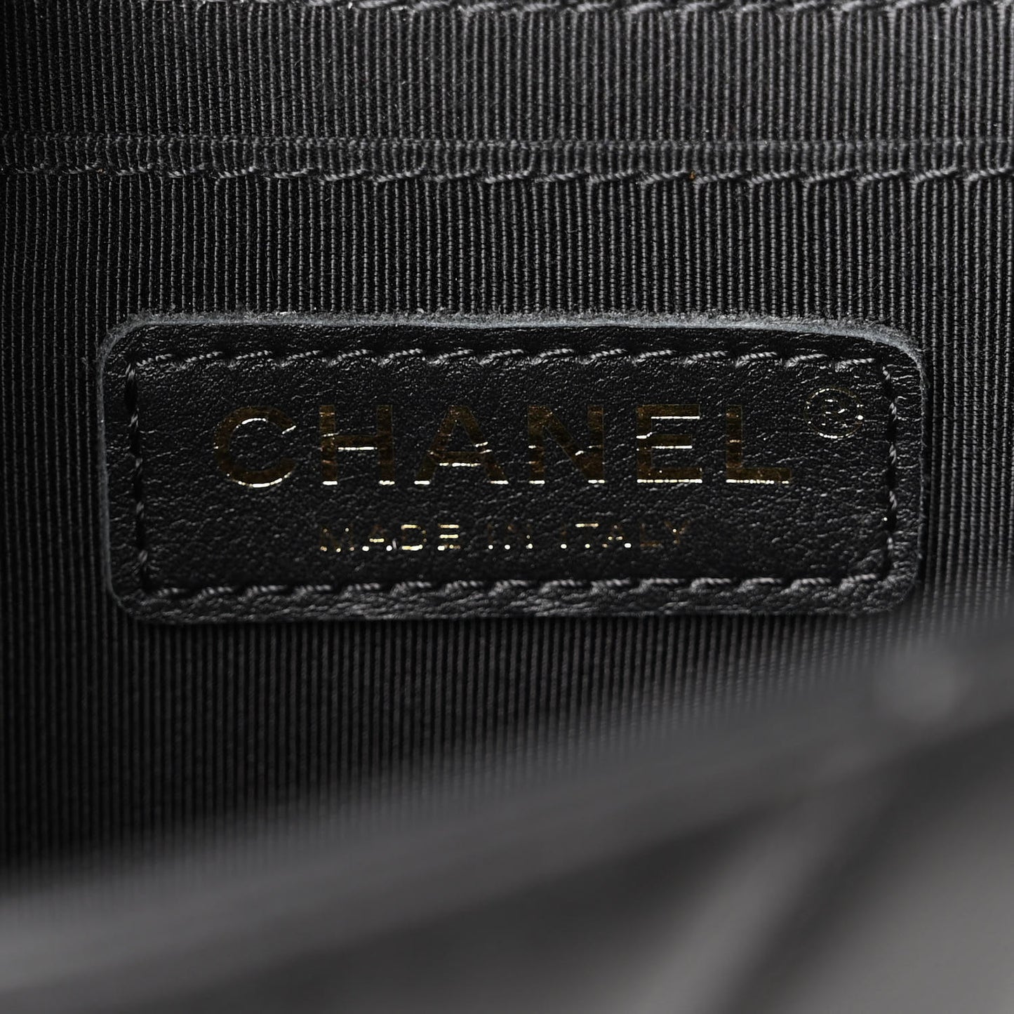 Lambskin Chevron Quilted Mini Statement Flap Black