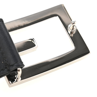 Gucci Calfskin Crystal Square G Madelyn Belt 90 36 Black 6 of 7