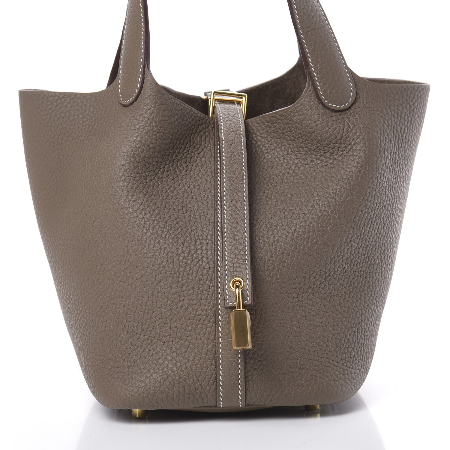 Hermes Taurillon Clemence Picotin Lock 18 PM Etoupe 8 of 11