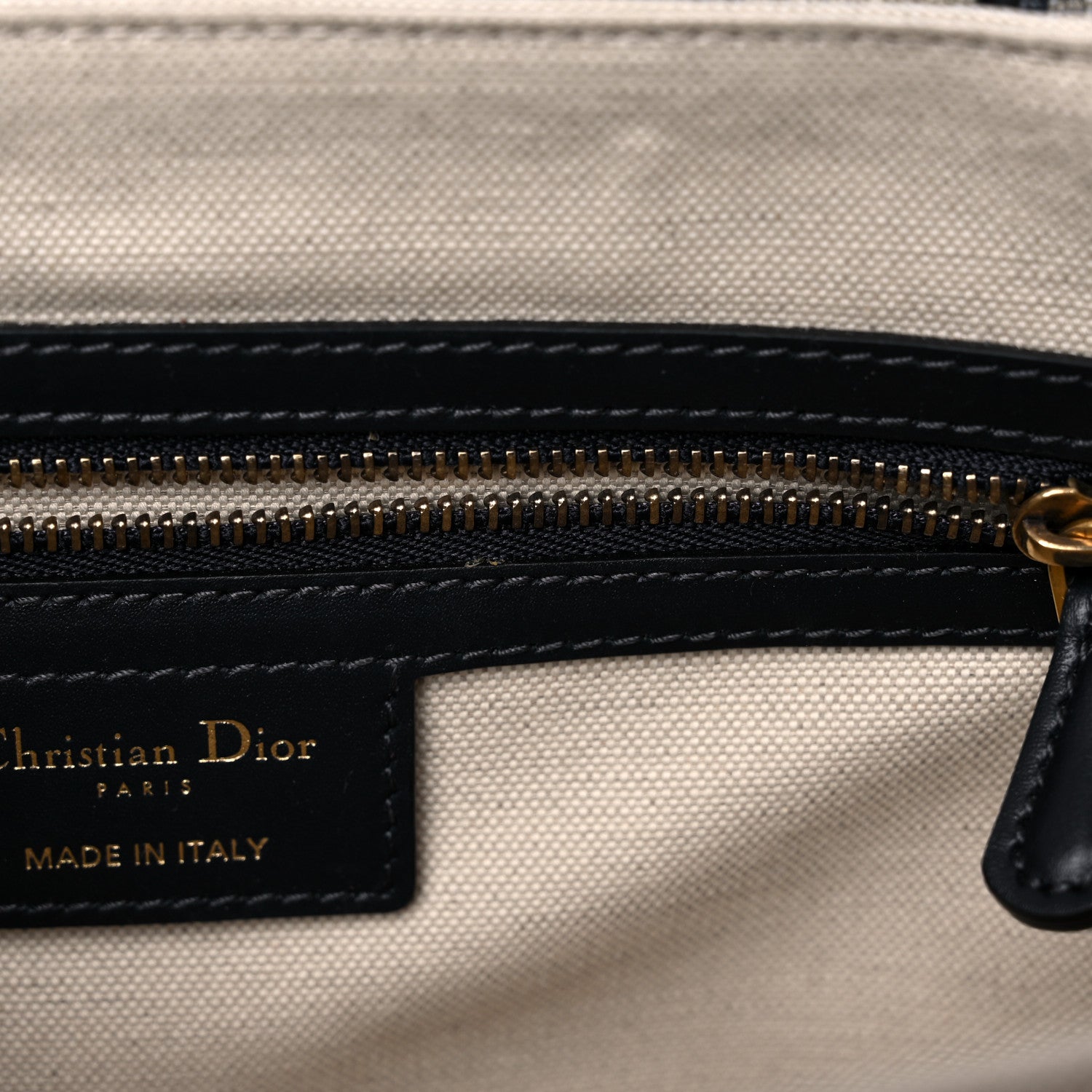 Christian Dior Oblique Flap Bag Navy Blue 10 of 12