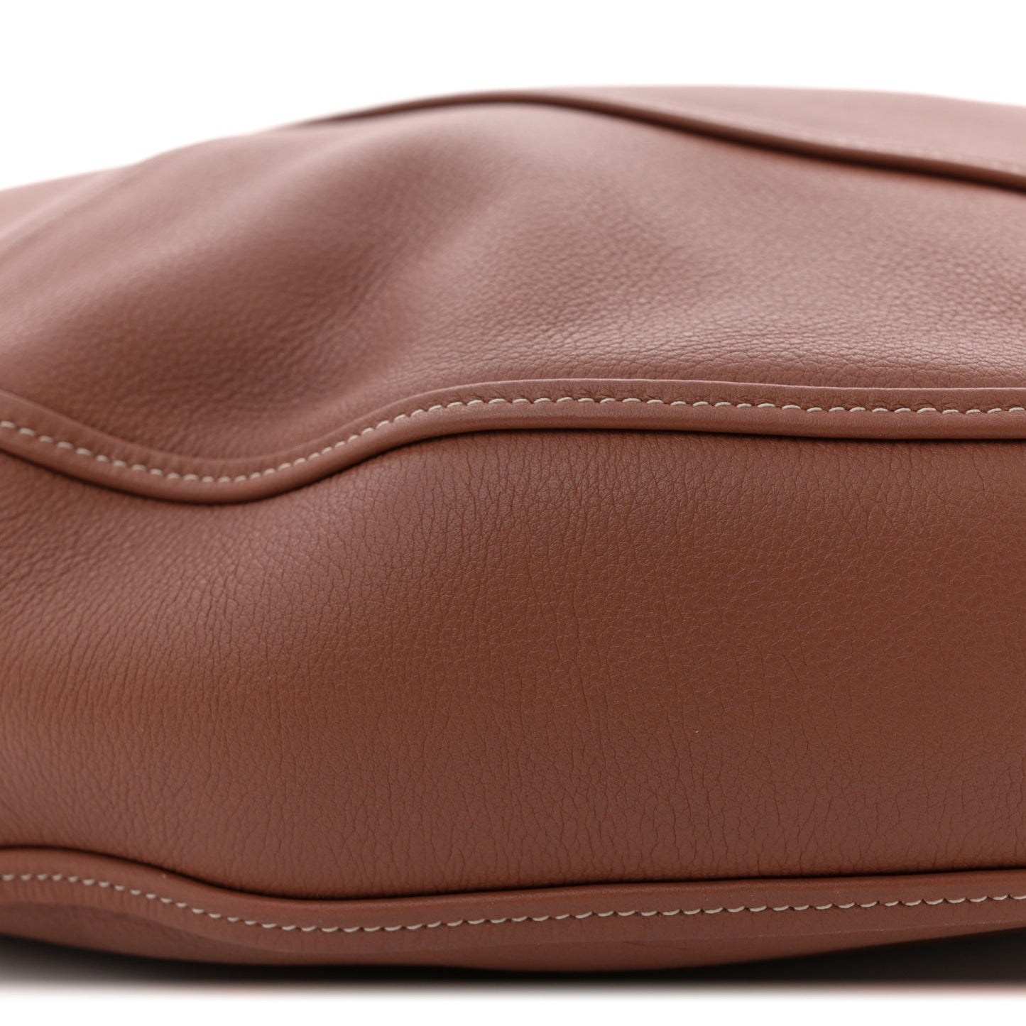 Supple Calfskin Shearling Large Leandre Hobo Brown