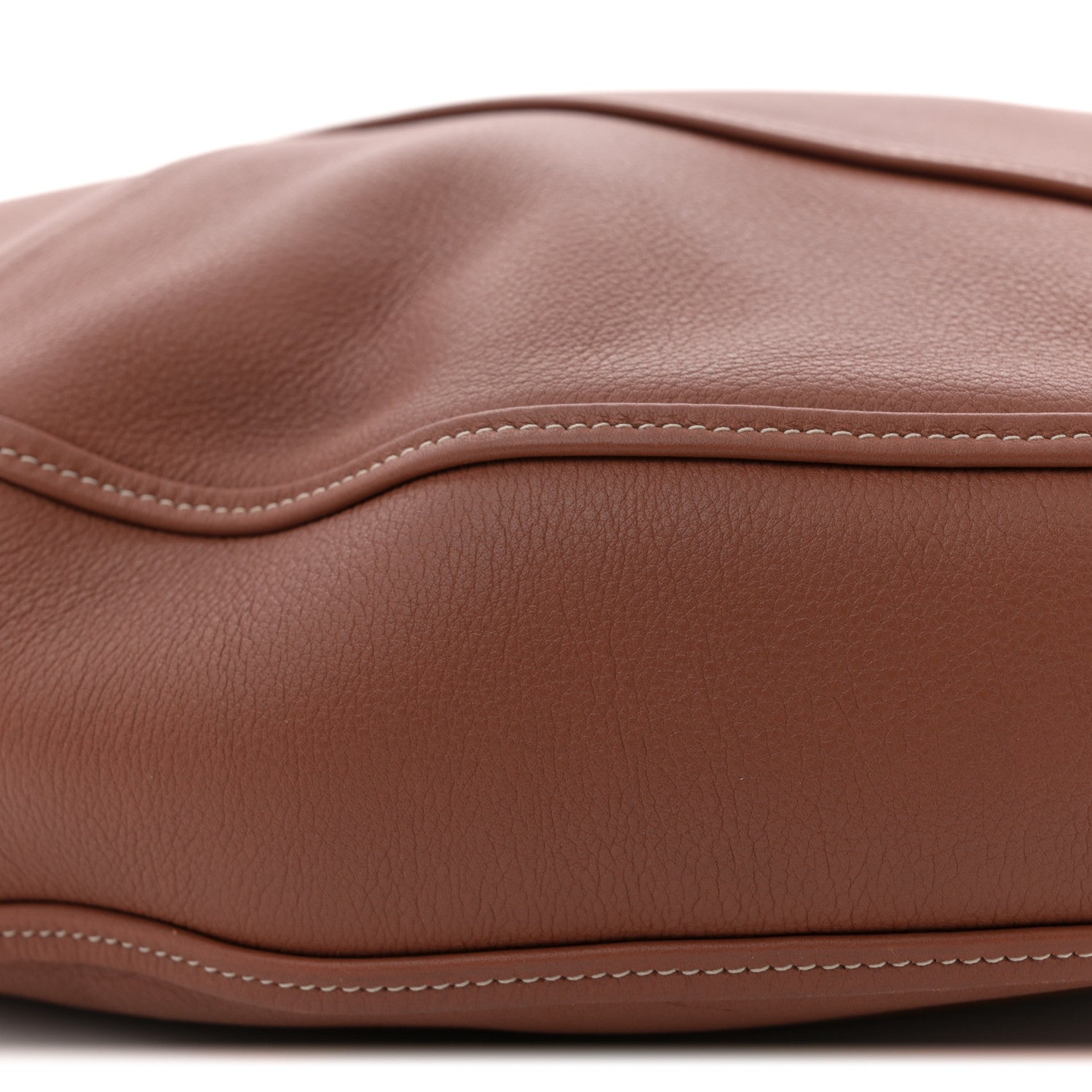 Celine Supple Calfskin Shearling Large Leandre Hobo Brown 9 of 10