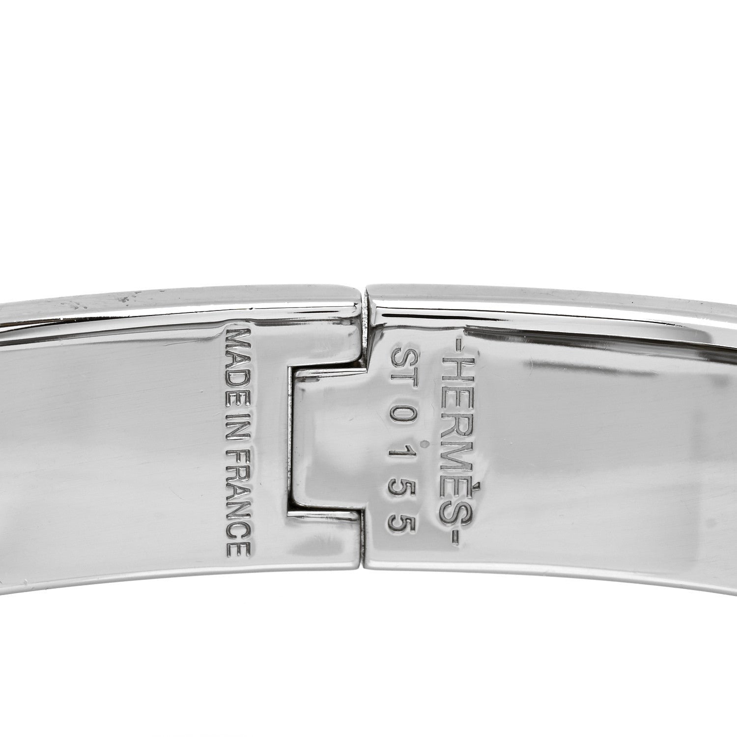 Hermes Enamel Narrow Clic Clac H Bracelet PM Bleu Turquin 3 of 3