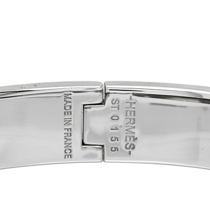 Hermes Enamel Narrow Clic Clac H Bracelet PM Bleu Turquin 3 of 3