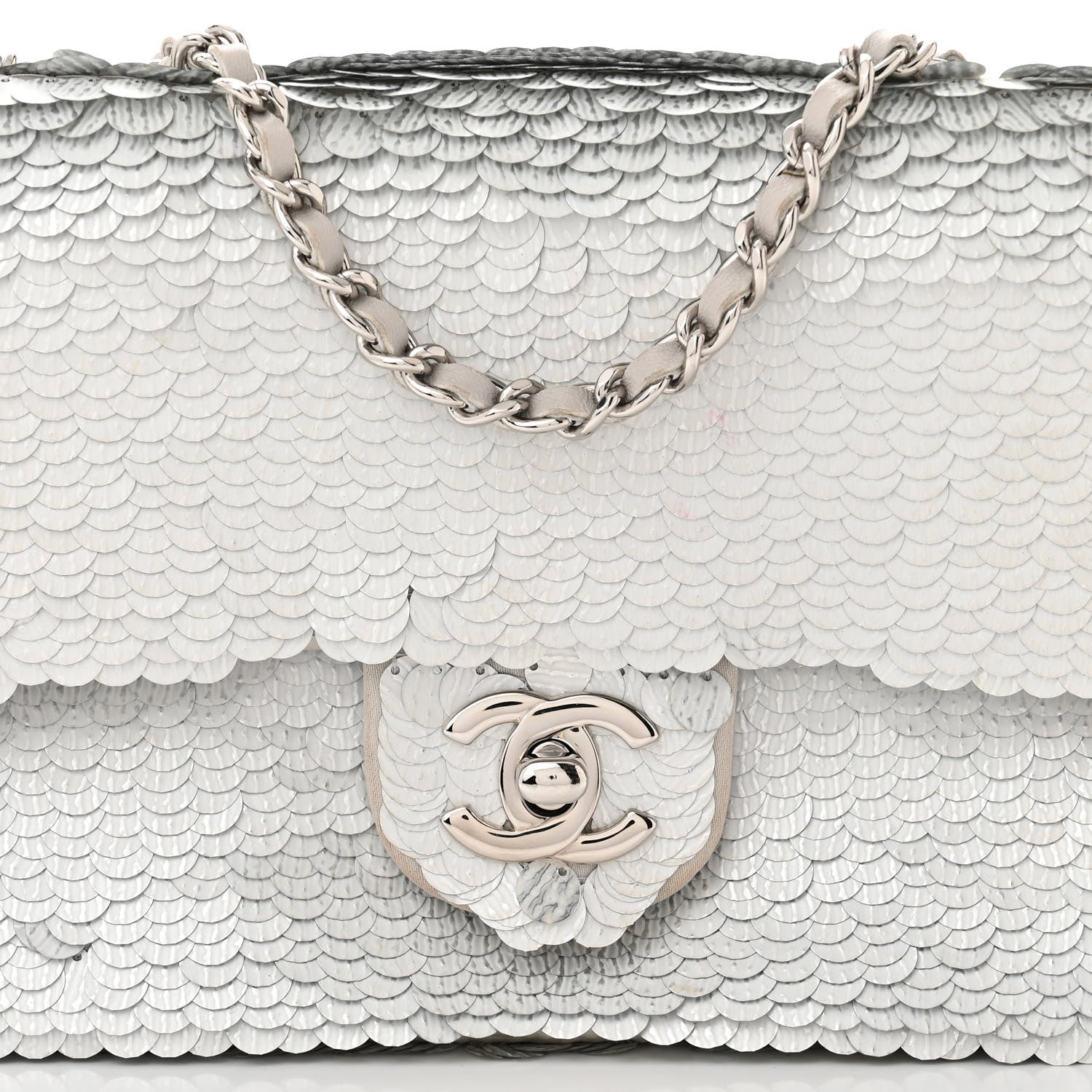 Chanel Sequin Paillette Small Flap Grey 8 of 11
