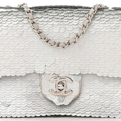 Chanel Sequin Paillette Small Flap Grey 8 of 11