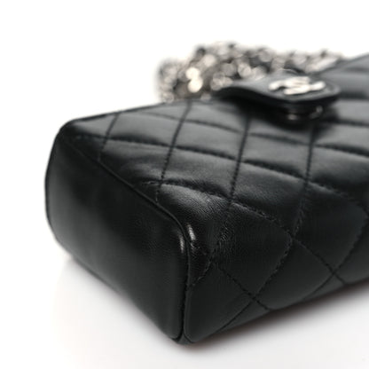 Chanel Lambskin Quilted Crystal Valentine Charms Mini Phone Holder Crossbody Bag Black 9 of 10