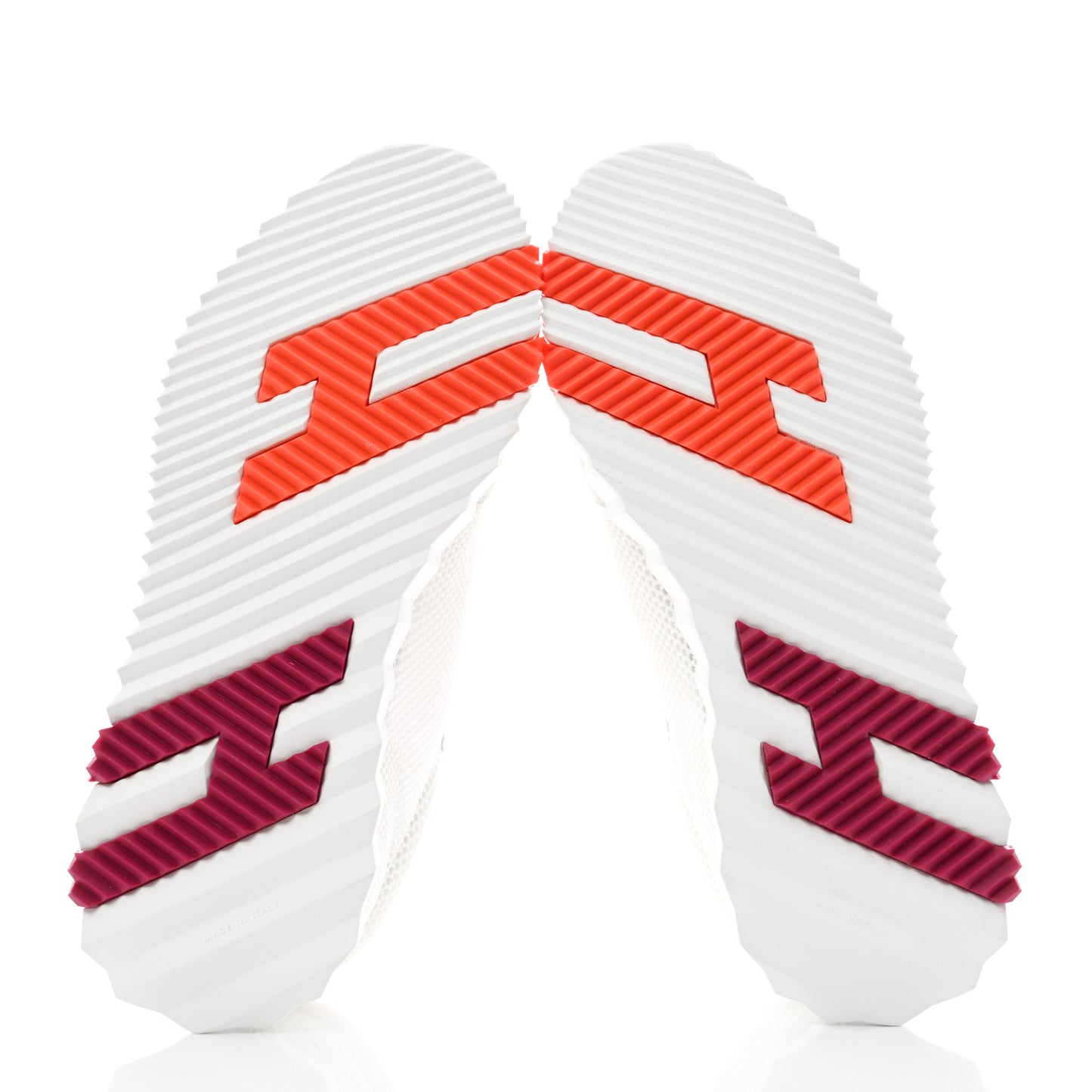 Air Mesh Suede Goatskin Bouncing Sneakers 38 White Orange Pink