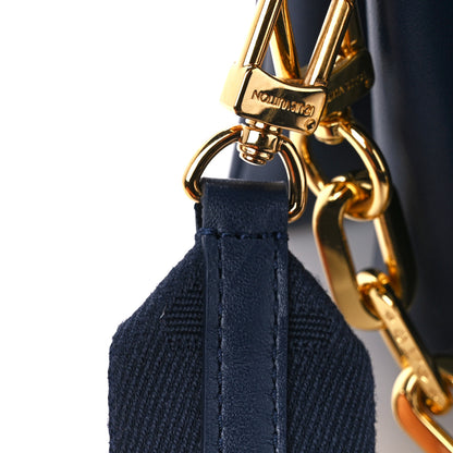 Louis Vuitton Lambskin Embossed Monogram LV Garden Coussin PM Navy 12 of 13