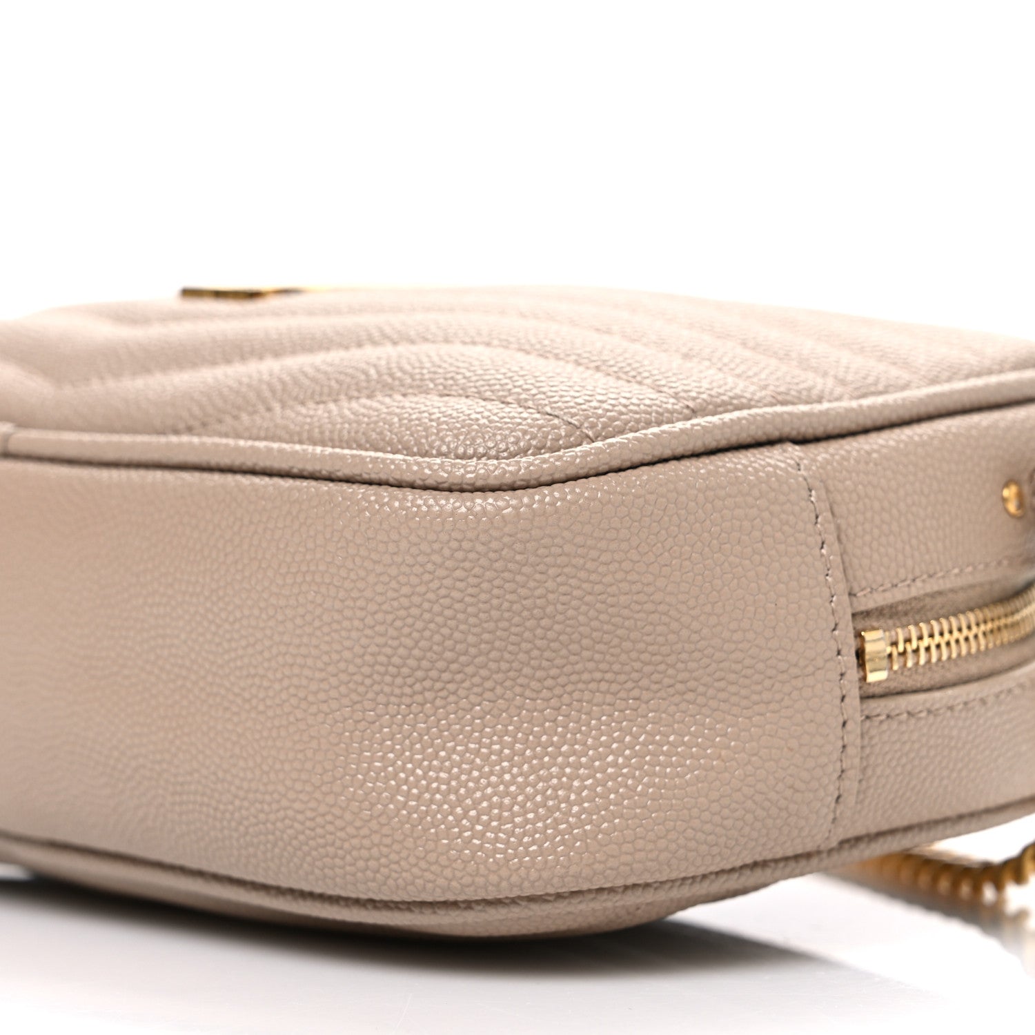 Saint Laurent Grain De Poudre Matelasse Monogram Mini Lou Camera Bag Dark Beige 10 of 12