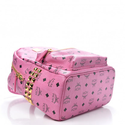 MCM Visetos Small Side Stud Stark Backpack Pink 3 of 7