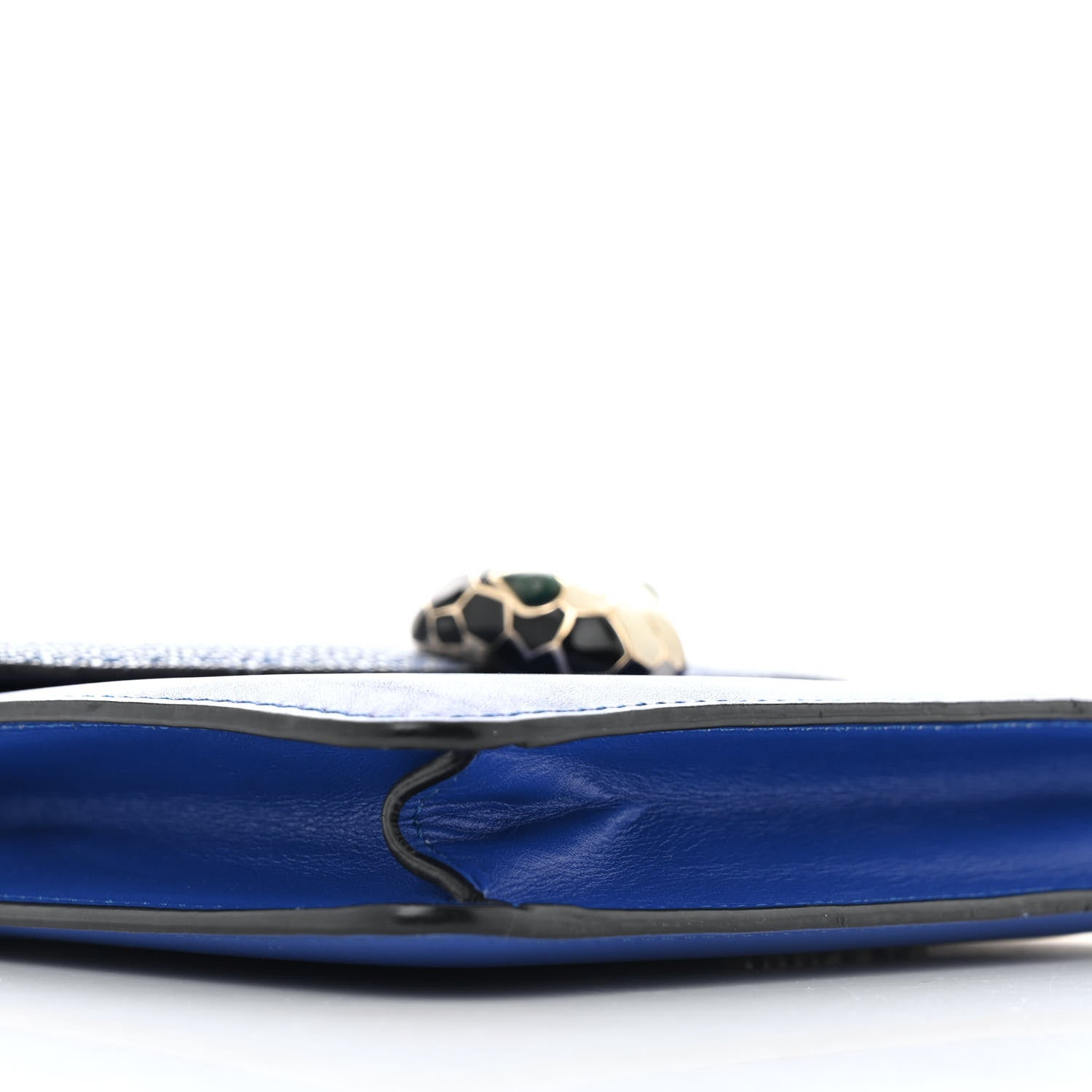 Bulgari Galuchat Calfskin Serpenti Forever Crossbody Bag Blue 9 of 15