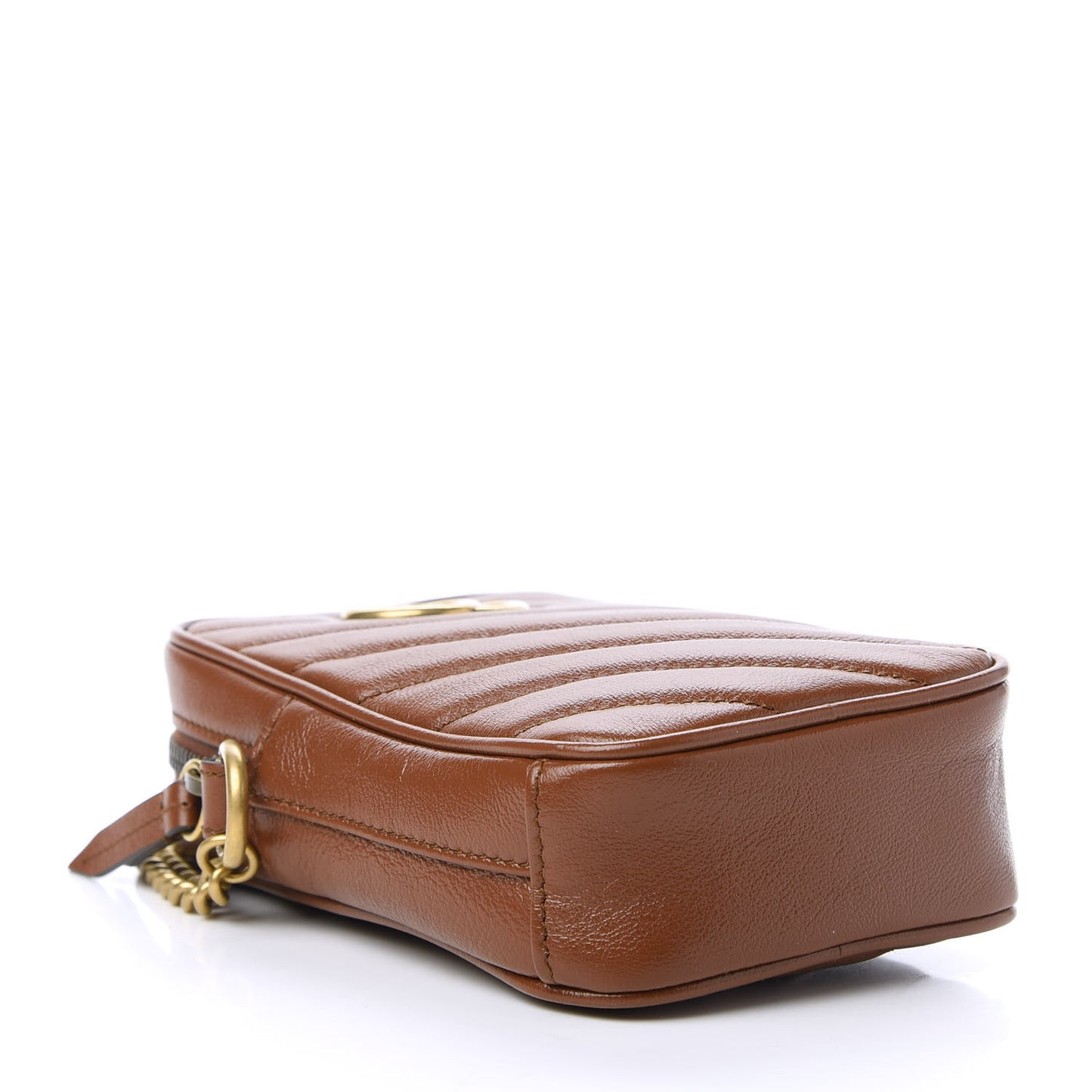 Azalea Calfskin Matelasse Diagonal Mini GG Marmont Crossbody Bag Cuir