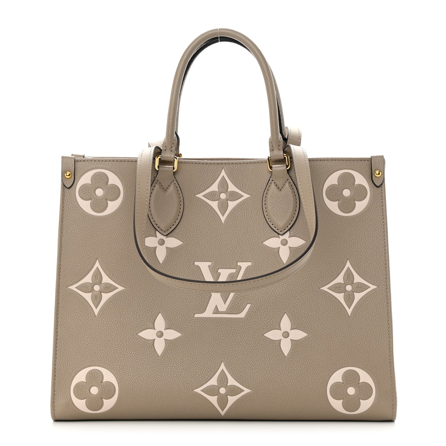 LOUIS VUITTON Empreinte Monogram Giant Onthego MM Tourterelle Creme
