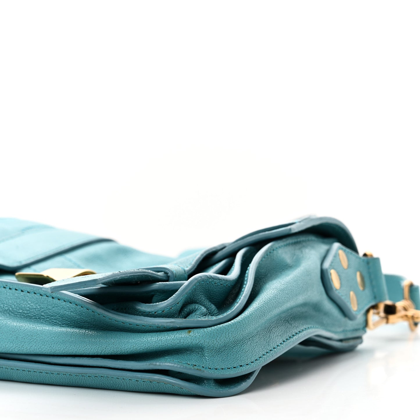 Lambskin PS1 Mini Pouch Messenger Bag Lagoon