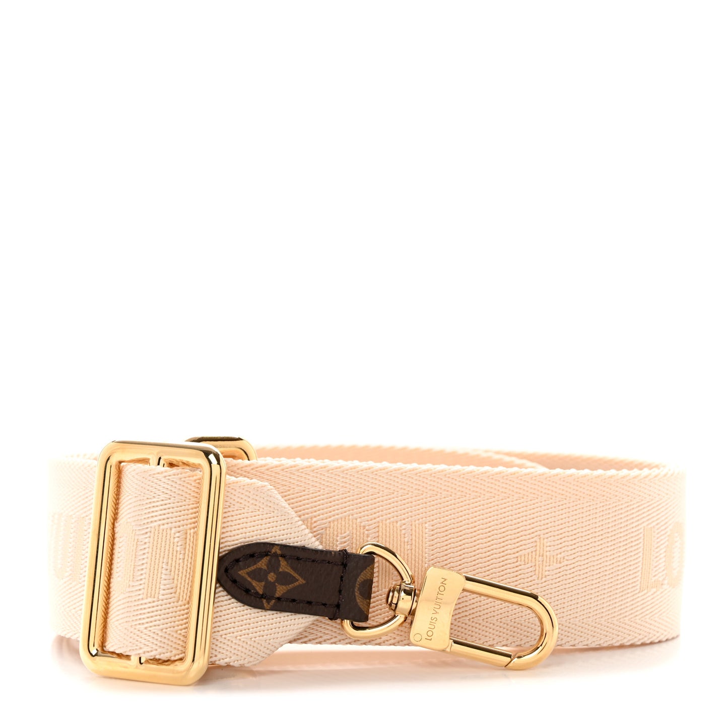 Jacquard Monogram Adjustable Shoulder Strap New Creme