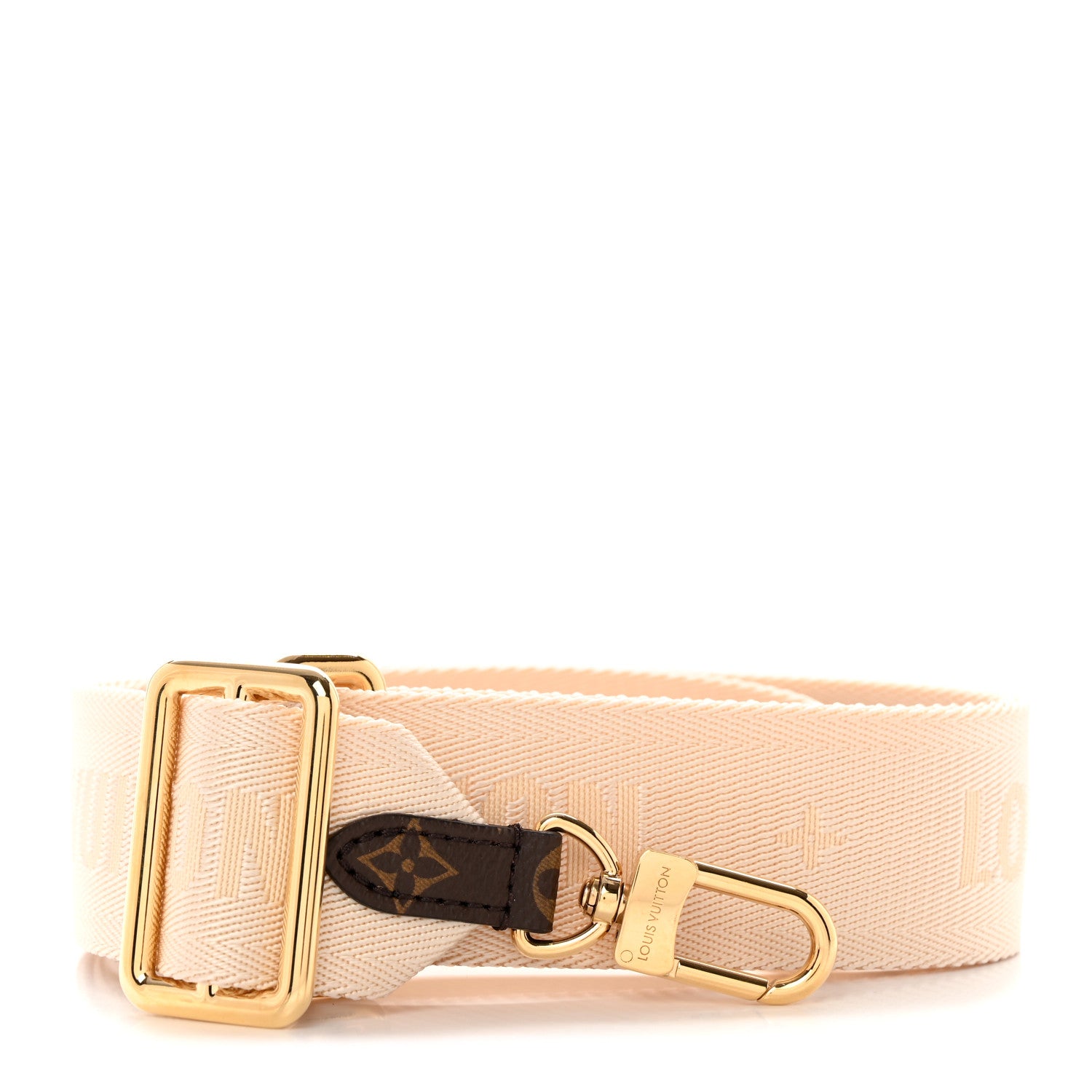 Louis Vuitton Jacquard Monogram Adjustable Shoulder Strap New Creme 1 of 4