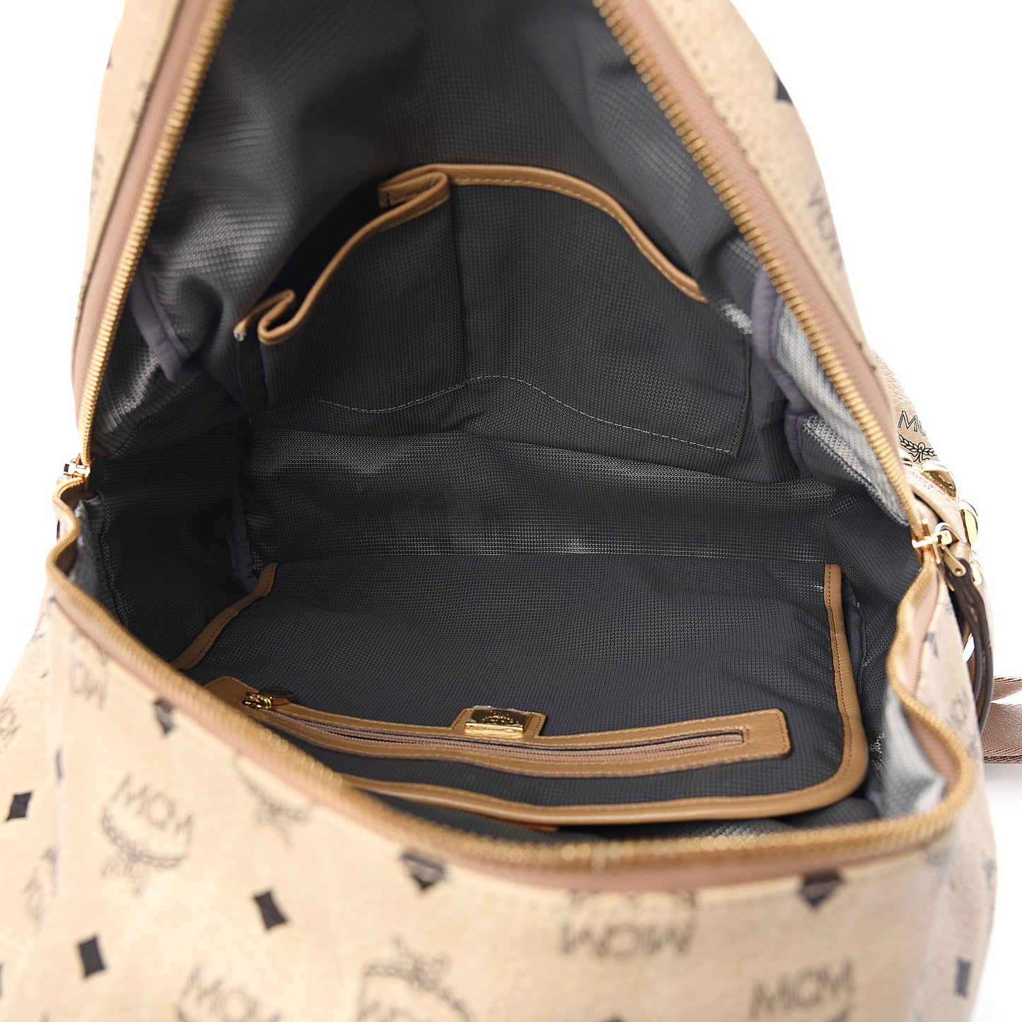 Visetos Medium Side Stud Stark Backpack Beige