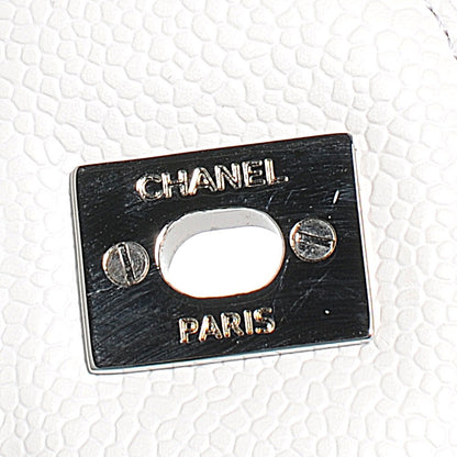 Chanel Caviar Jumbo Double Flap White 3 of 12