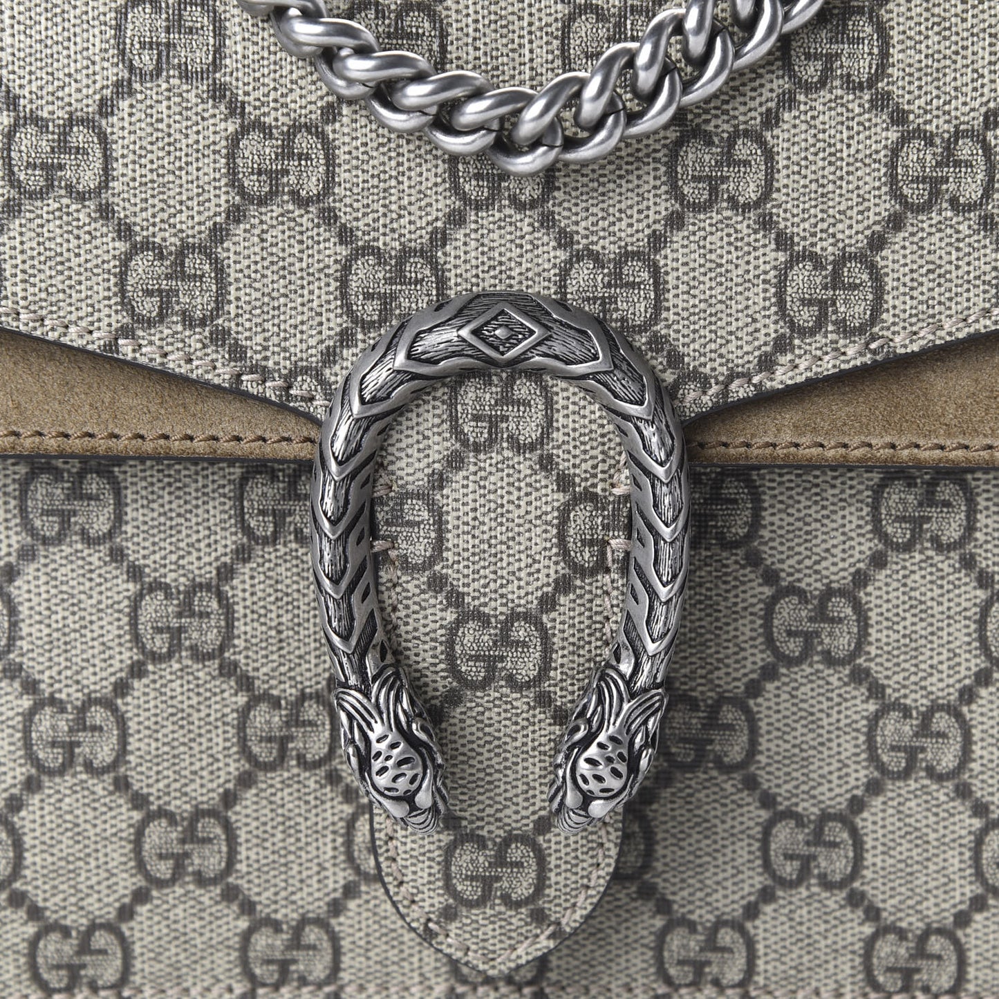 GG Supreme Monogram Mini Dionysus Shoulder Bag Taupe