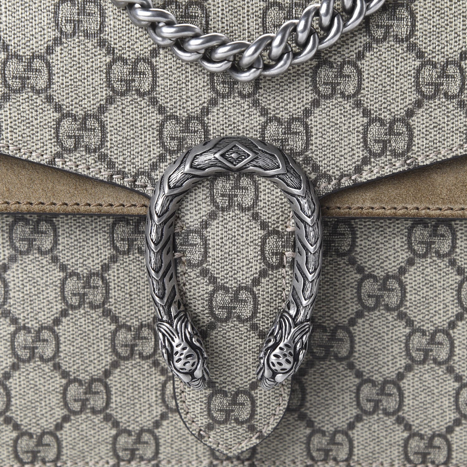 Gucci GG Supreme Monogram Mini Dionysus Shoulder Bag Taupe 10 of 11