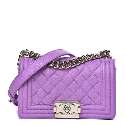Chanel Caviar Quilted Small Boy Flap Violet 1 of 8