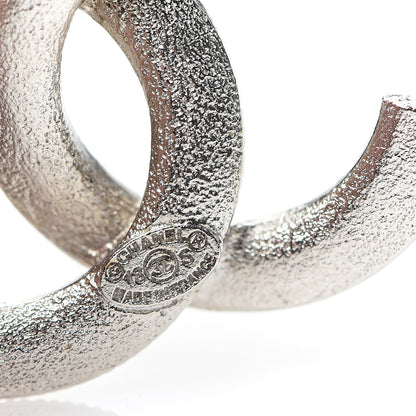 Chanel Baguette Crystal CC Drop Earrings Silver 4 of 5