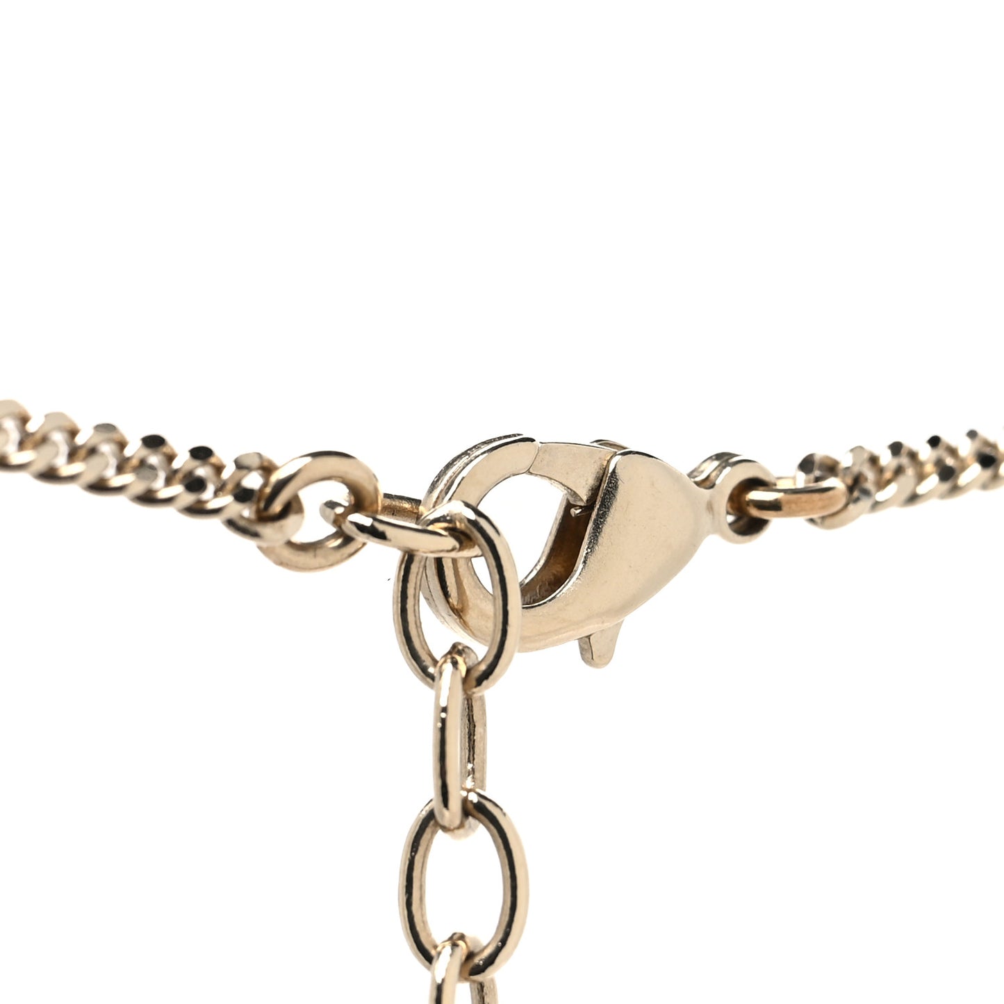 Pearl Crystal CC Long Layered Necklace Gold