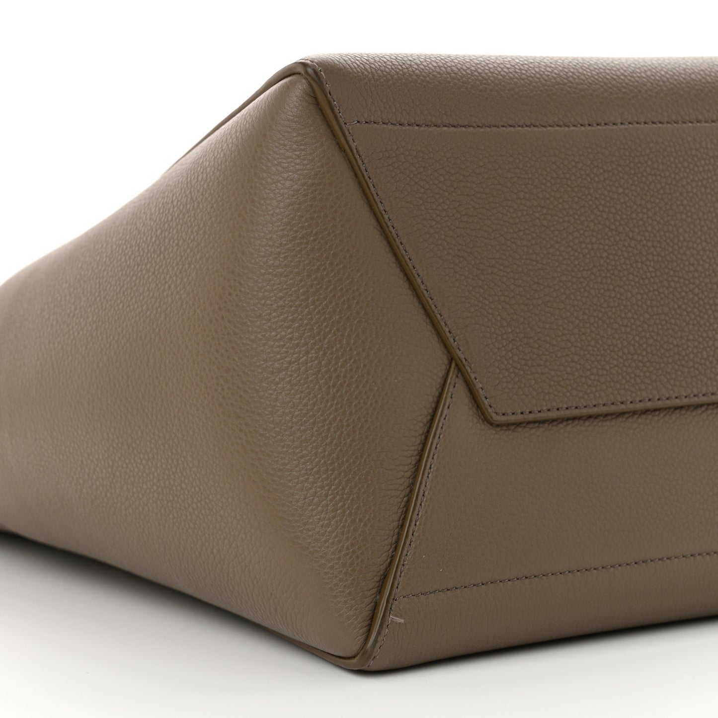 Soft Grained Calfskin Sangle Bucket Bag Taupe