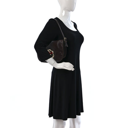 Gucci Calfskin Web Small Britt Shoulder Bag Brown 2 of 11