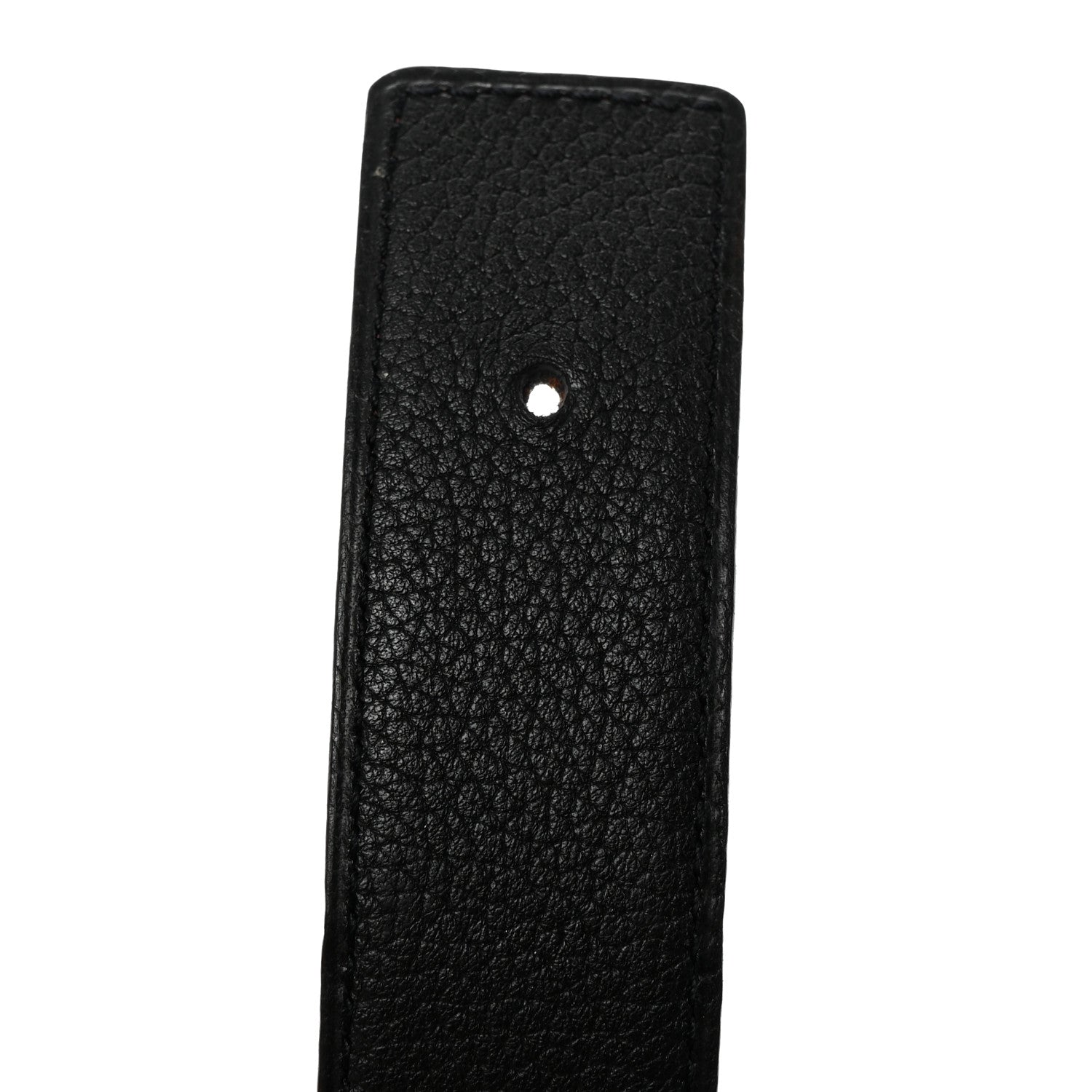 Hermes Togo Box 32mm Belt Strap 100 40 Black Rouge H 5 of 9