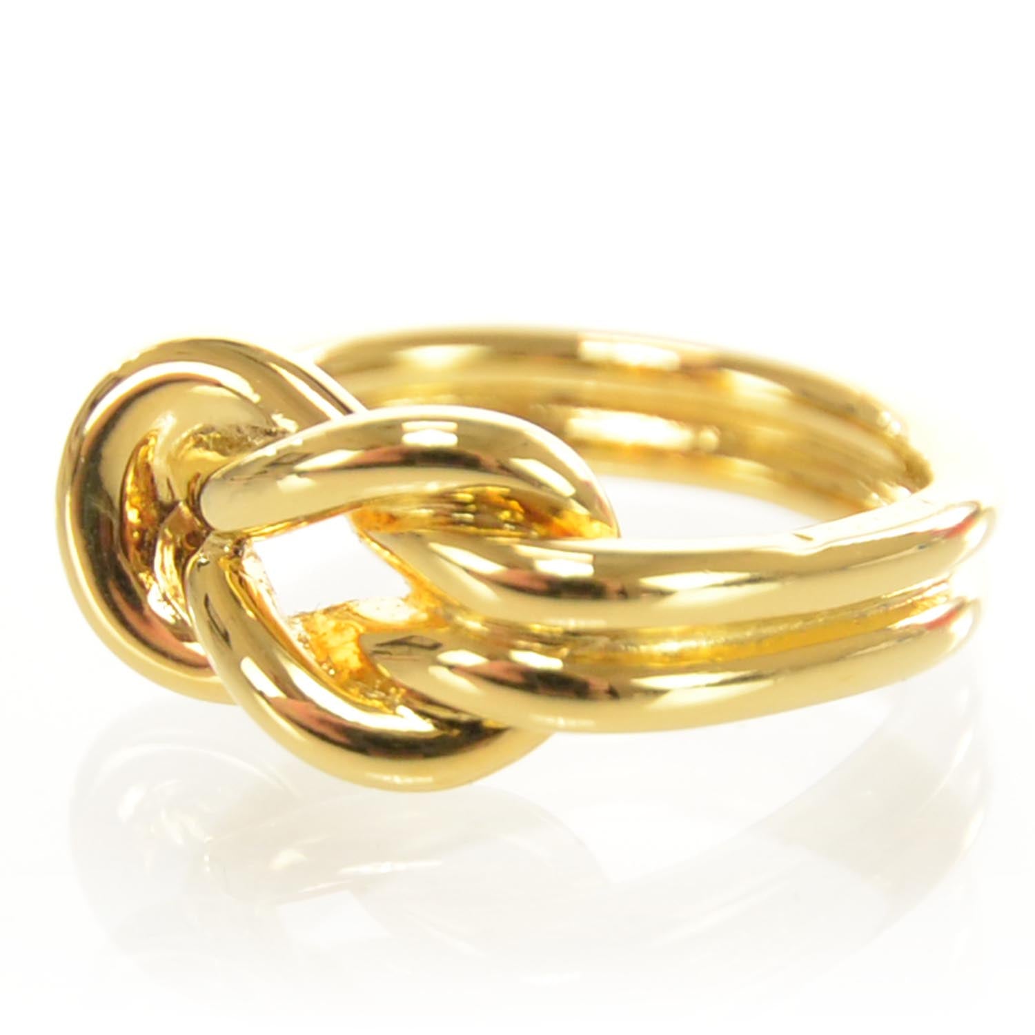 Hermes Knot Scarf Ring Gold 3 of 5