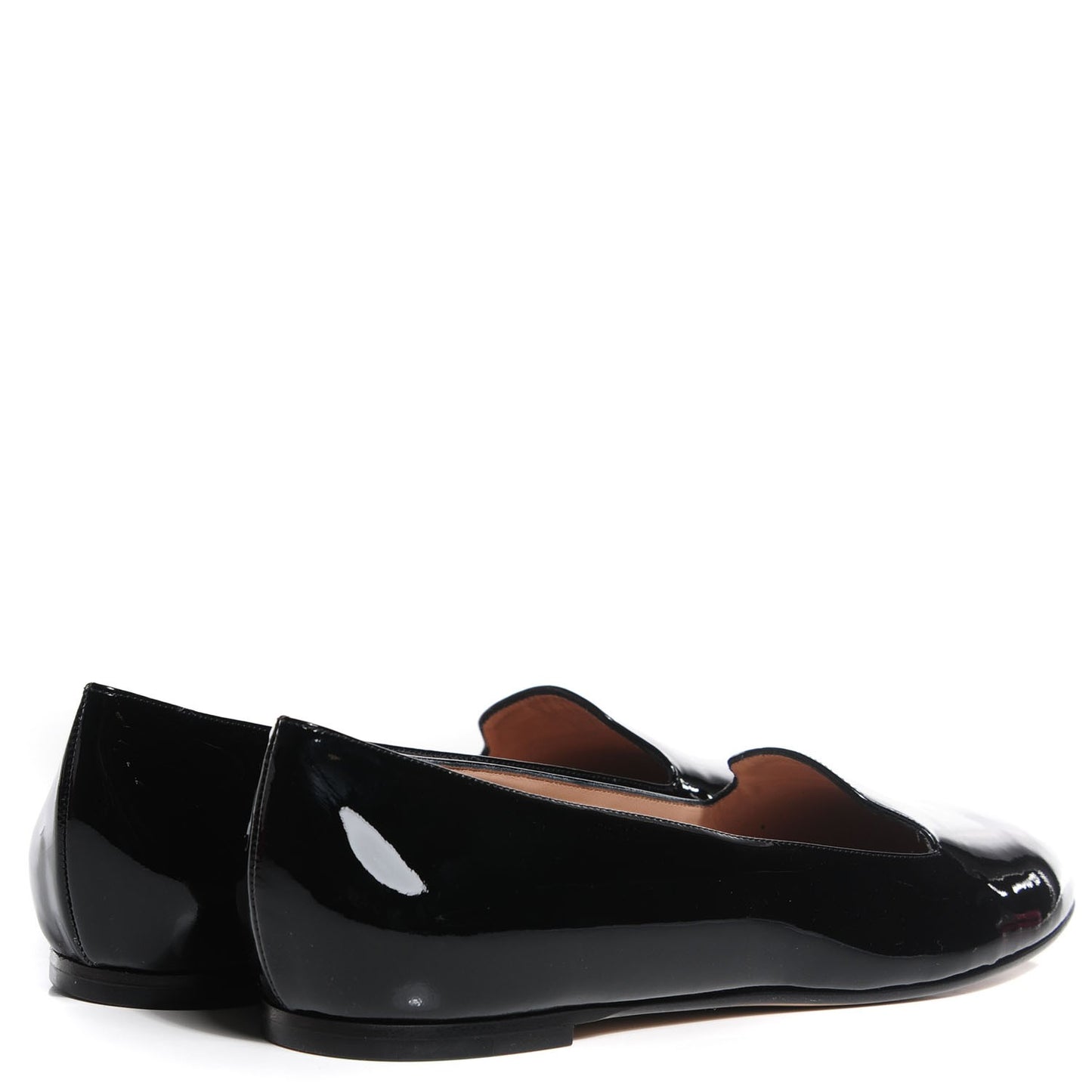 Patent Loafer Flats 40 Black