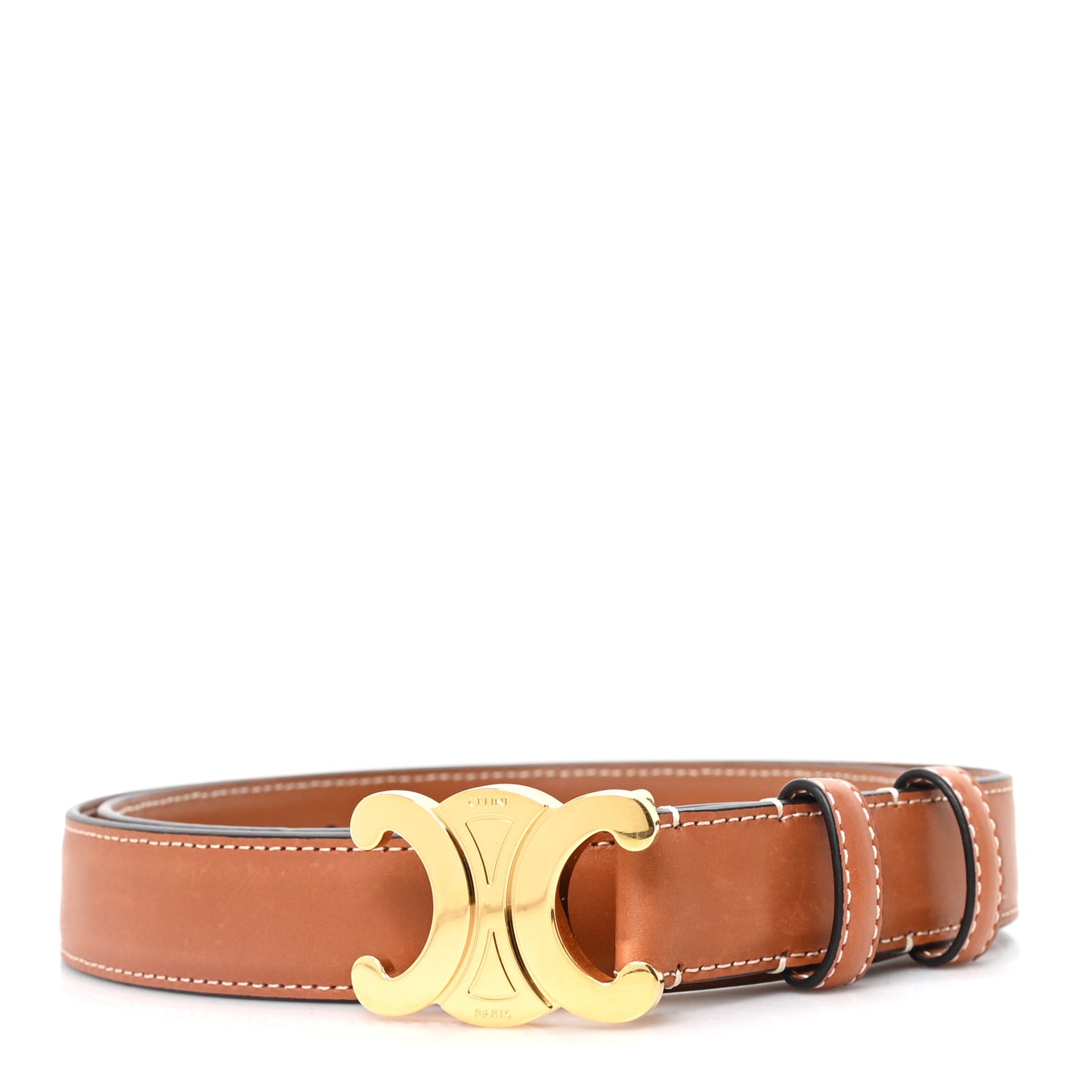 Natural Calfskin Medium 25mm Triomphe Belt 85 34 Tan
