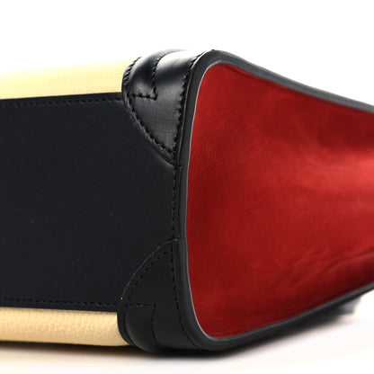 Celine Drummed Calfskin Nubuck Nano Tri-Color Luggage Ruby 10 of 11