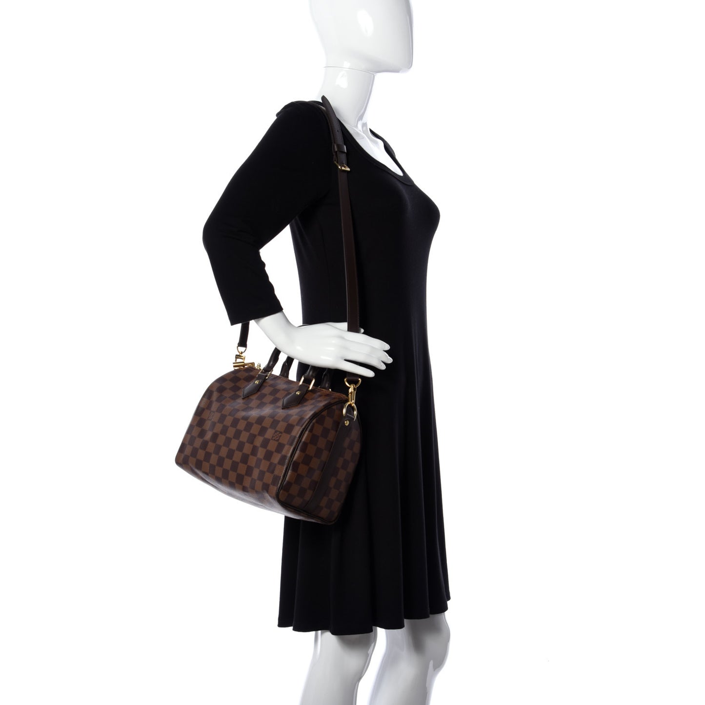 Damier Ebene Speedy Bandouliere 25