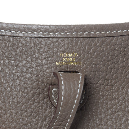 Hermes Taurillon Clemence Amazone Evelyne TPM Etoupe Bleu Indigo 6 of 11