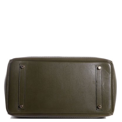 Hermes Tadelakt Ghillies Birkin 35 Vert Veronese 18 of 25