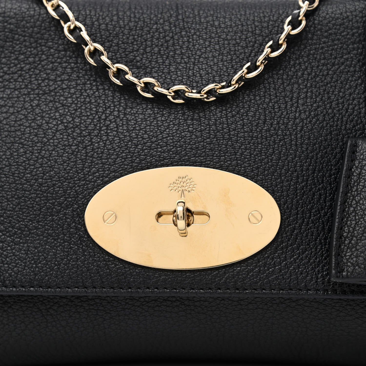 Mulberry Glossy Goatskin Small Lily Flap Black 8 of 10